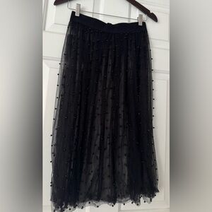 Zara Midi Black Sheer Skirt